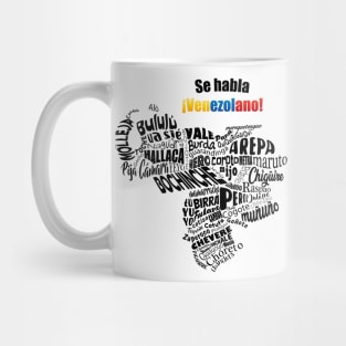We speak Venezuelan - Word Art Mug